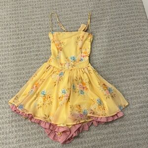 Lucy in the Sky Yellow Floral Mini Dress